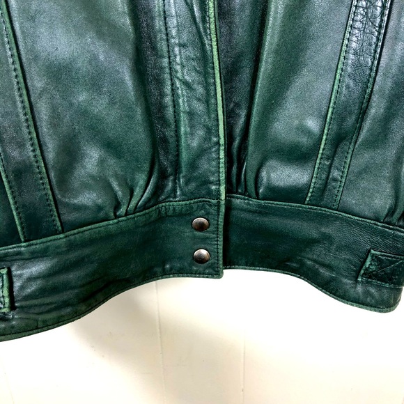 Vintage The Old Mill Leather Bomber Jacket Sz L - Picture 8 of 14